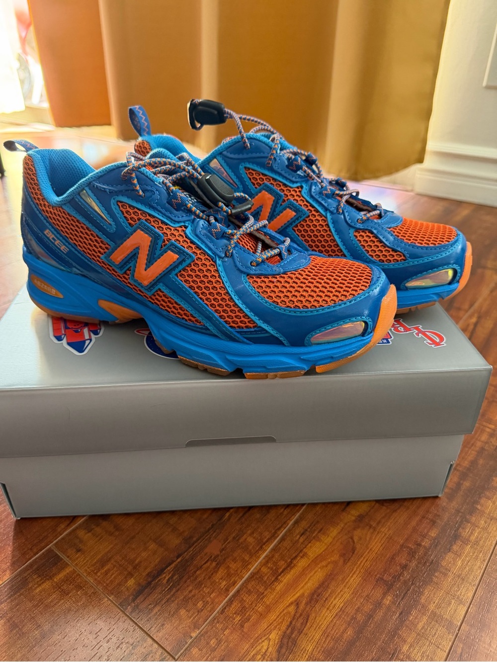 Aminé x New Balance 740v2 Benson Tech Blue Orange Sneakers Size 7.5